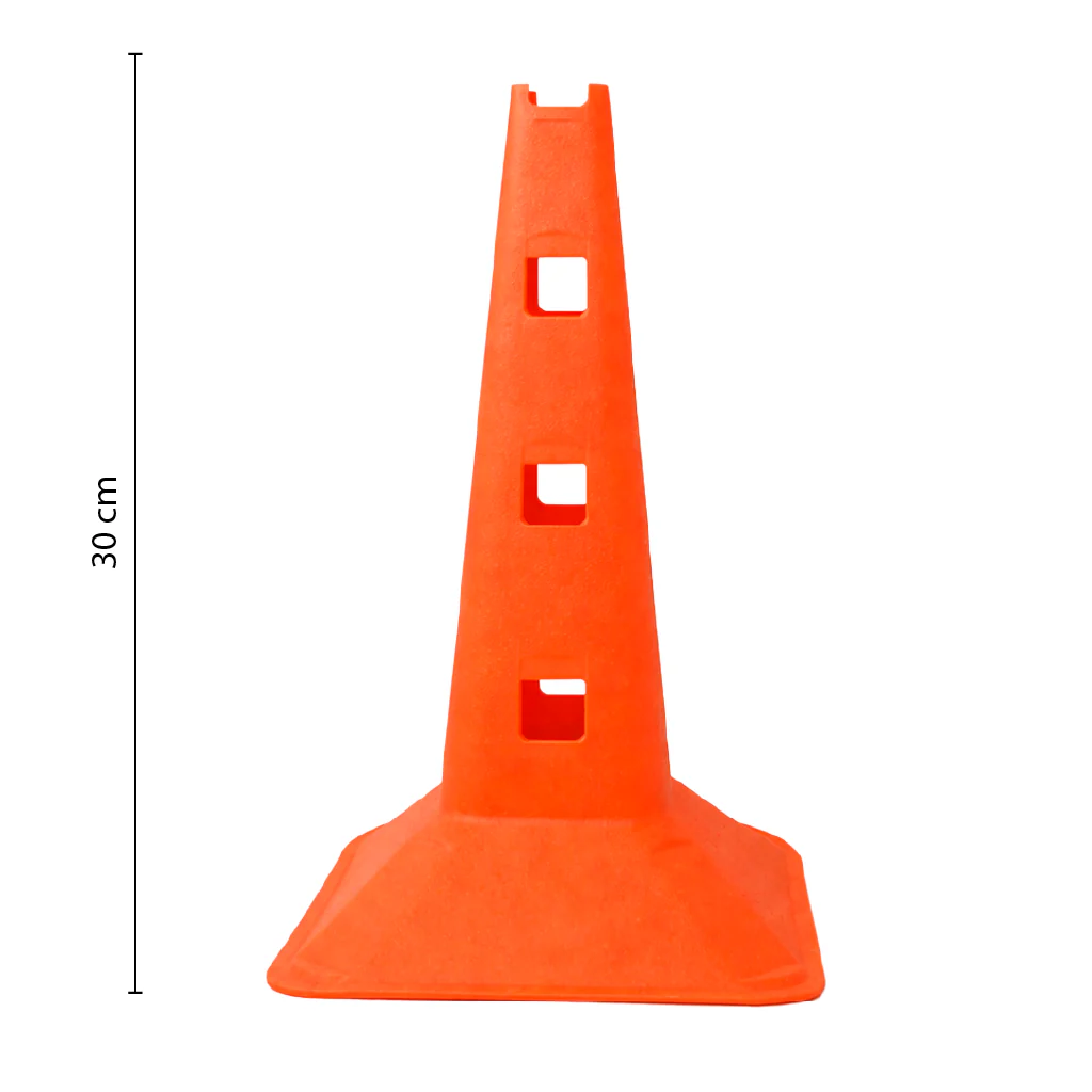 CR-1150 CONO DE SEÑALIZACION CON HUECOS 30 CMS